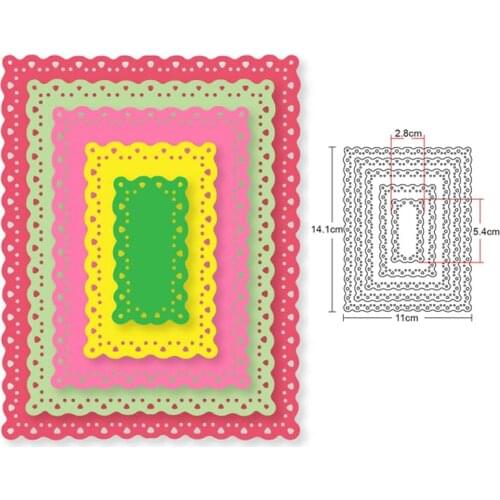 Rectangle frame background Dies for Scrapbook Card Making 2020 new Metal Cutting Dies embossing Craft Dies Stencil Die Cut
