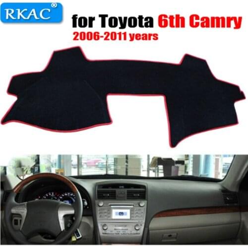 RKAC Car dashboard cover mat for TOYOTA 6th CAMRY 2006-2011 years left hand drive pad dash mat covers dashboard accessories