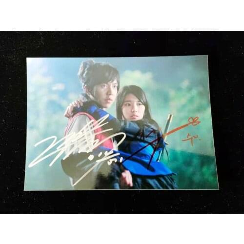 Hand signed Lee Seung Gi Bae Suzy autographed photo 5*7 K-POP free ship 122020