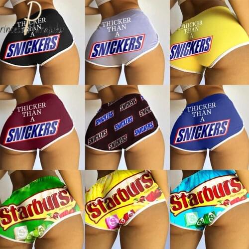 2021 New Women Shorts Summer Elasticity Slim Short High Waist Casual Color Letter Printing Hot Shorts Aesthetics Fashion Clothes