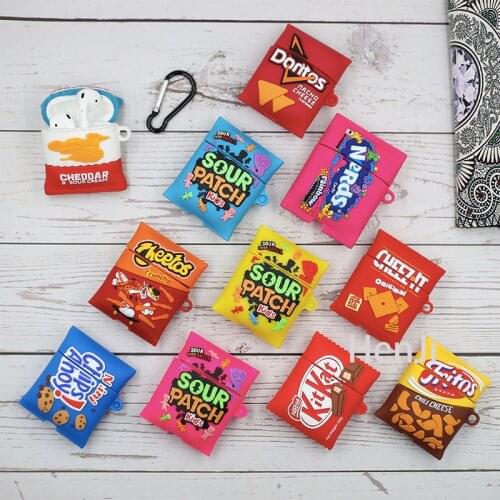 3D Kinder Chocolate Toy Egg SURPRISE Biscuit Earphone Silicone Case for Apple AirPods 1 2 Bluetooth Accessories Cute Cover Capa