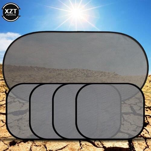 5pcs Car Sunshade Covers Cover Universal Windscreen Folding Visor Reflector Windshield Window Sun Shade Protector Accessories