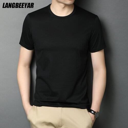 Top Grade Mulberry Silk New Brand Tops Designer Short Sleeve Casual Fashion Pattern t Shirts Men 2021 Summer O Neck Men Clothes