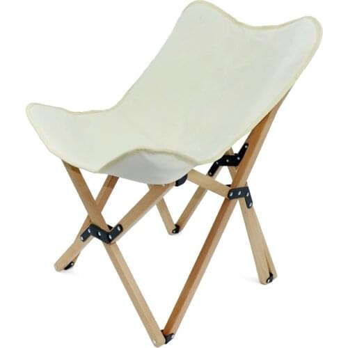 Outdoor Folding Chair Camping Backpacking Chair Solid wood folding chair butterfly
