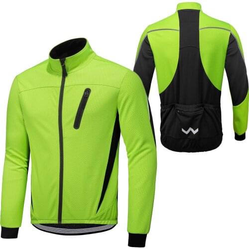 MTB Bicycle Jackets Thermal fleece Reflective Waterproof Cycling Jackets Long Sleeve Men Windproof Outdoor Sports Raincoat