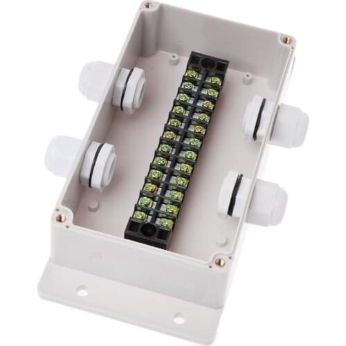ABS Waterproof Junction Boxes Connection Outdoor Indoor Distribution Box Electrical Enclosure Case With Cable Glands connector