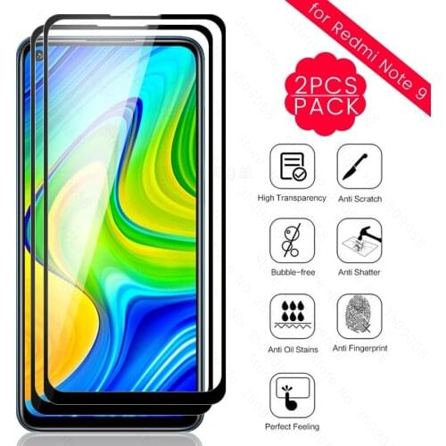 2Pcs for xiaomi redmi note 9 glass screan protector temper glass redmy note9 not 9 not9 2020 6.53'' safty amror protection films