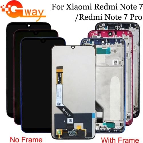 For Xiaomi Redmi Note 7 LCD Display + Touch Screen with Frame For Redmi Note 7 Pro/Red Rice Note 7 Phone Repairment + Tool
