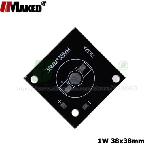 1LED 38x38mm LED PCB Aluminum baord plate base heatsink pcb plate for 1W 3W LEDsTube light Floodlight replace led strip pcb free