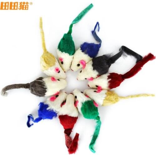 10Pcs/lot Creative False Mouse Pet Cat Toys Cheap Mini Funny Playing Toys For Cats Kitten