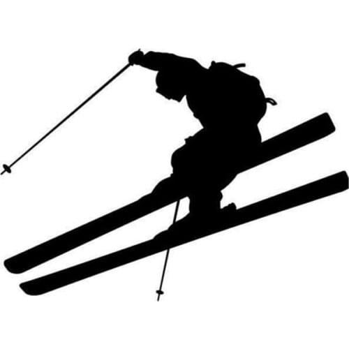 16.7CM*12.1CM Fashion Skiing Car Sticker Decor Vinyl Decal S9-0442