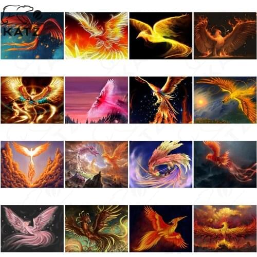 Diamond Painting Phoenix Diy Chinese Traditional Royal Bird Mosaic Art Embroidery Cross Golden Painting Cross Stitch Home Decor
