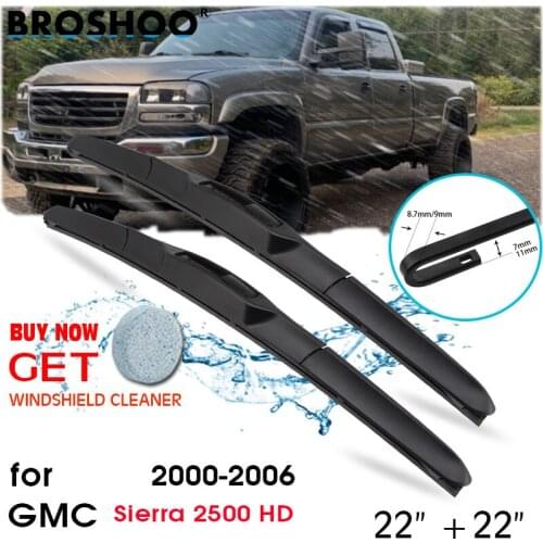 Car Wiper Blades Front Window Windscreen Windshield Wipers Blades Auto Accessories for GMC Sierra 2500 HD 22"+22" 2000-2006