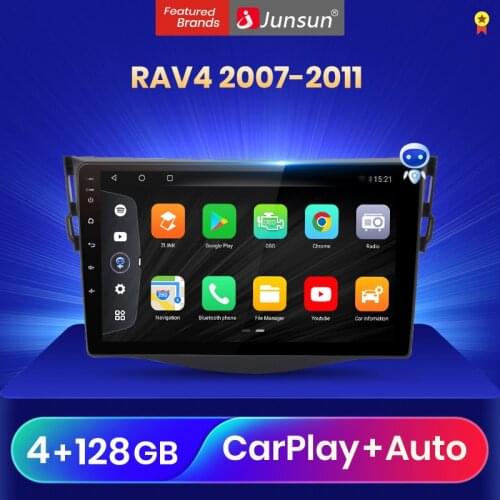 Junsun V3 Pro Qualcomm Voice Control Android 10 Car Radio Multimedia Player For Toyota RAV4 2007-2011 CarPlay Auto 2Din