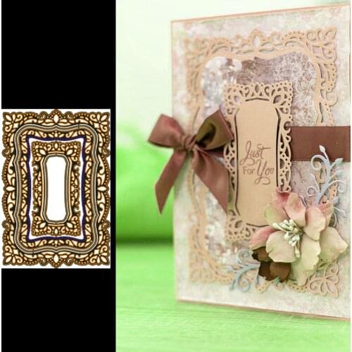 Flower frame, photo album, greeting card background Metal Cutting Dies for DIY Scrapbooking Album Paper Cards Decorative Crafts