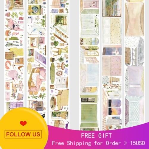 200cm House Flat Floor Wall Decorative Washi Tape Furniture Release Paper