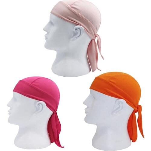 Breathable Cotton Cycling Running Hat Sun UV Protection Pirate Hat Sport Headwear Bandana Cap Under Helmet Hat Motorcycle Beanie