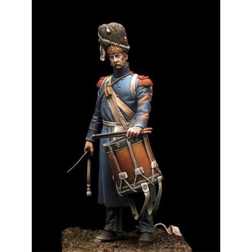 Fantasy 1/24 Scale Grenadier Drummer Miniatures Modelling Unpainted DIY Assembling Static Figure Resin Model Kits Collection