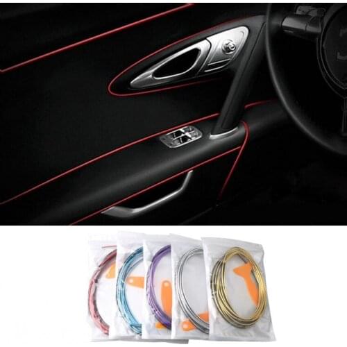 Car Interior Decoration Line Interior Control Panel Door Gap Chrome-plated Bright Strip Modification Supplies