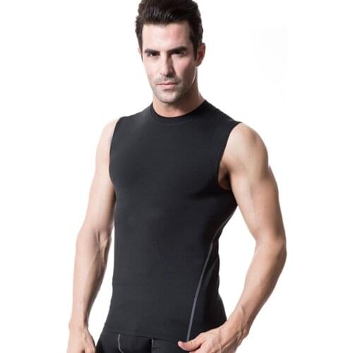 2021 Gym Tank Tops Fitness Sport Tights Tank Top Sport Training Vest Gym Running Compression Sleeveless White Yoga Shirt Men