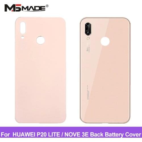Original For Huawei P20 Lite Battery Cover + Camera Glass Lens For Huawei nova 3e Back Door Replacement Parts