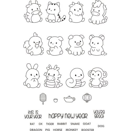 Transparent Clear stamp and cutting dies Zodiac DIY Silicone Seals Scrapbooking / Card Making/Photo Album Decoration