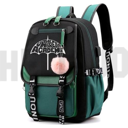 Mochila The Umbrella Academy Backpack Women Anime Kawaii Schoolbag Zipper Laptop Softback Book Bags Bolsa Feminina Travel Bags
