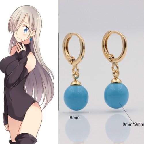The Seven Deadly Sins Elizabeth Liones Cosplay Pearl Earrings Dangle Earrings Fashion Jewelry Costume Accessory Gift