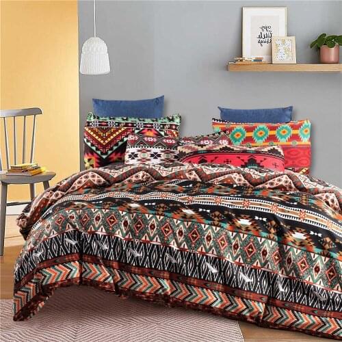 Brown Bohemia Style Modern Elegant Comforter Bedding Set Fashion King Queen Twin Size Bed Linen Duvet Cover Sets Pillowcase