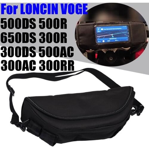 For LONCIN VOGE 500DS 500R 650DS 300R 300AC 500AC Bag Motorcycle Handlebar Mobile Phone Navigation Bag Waterproof Storage Bags