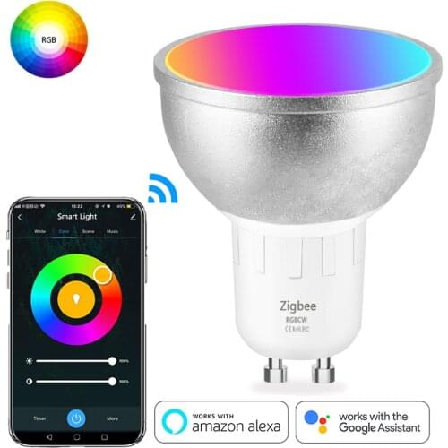LED WiFi Smart Light Smart Home RGBW Color Dimmable Spotlight Bulb Lamp Compatible with Alexa/Google Phone Smart Remote Control