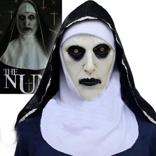 The Nun Cosplay Mask Costume Prop Helmet Valak Halloween Scary Horror Toys