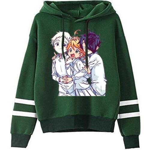 Anime The Promised Neverland Oversized Women/Men Hoodies Sweatshirts Emma Norman Ray Pullover Hooded Jacket Casual Sportswear