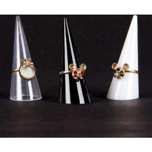 TONVIC 20pcs plastic finger ring display stand holder organizer props high quality