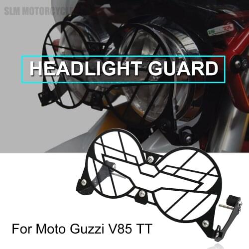 V85TT NEW Motorcycle Folding Headlight Guard Protector Grill Double Protection For Moto Guzzi V85 TT