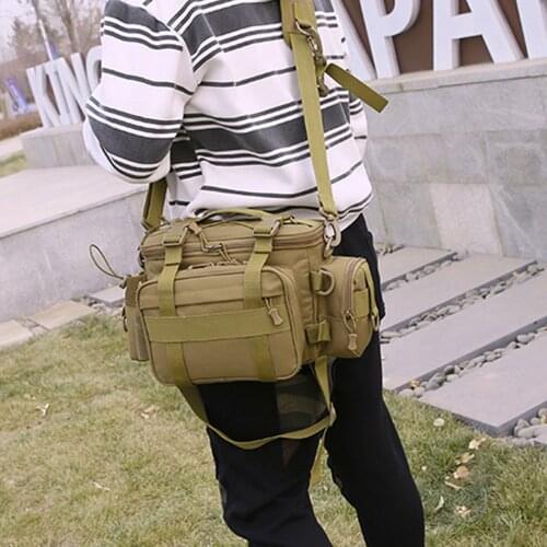Waterproof Fishing Bag Large Capacity Multifunctional Lure Fishing Tackle Pack Outdoor Shoulder Bags Reel Lure Storage Bag