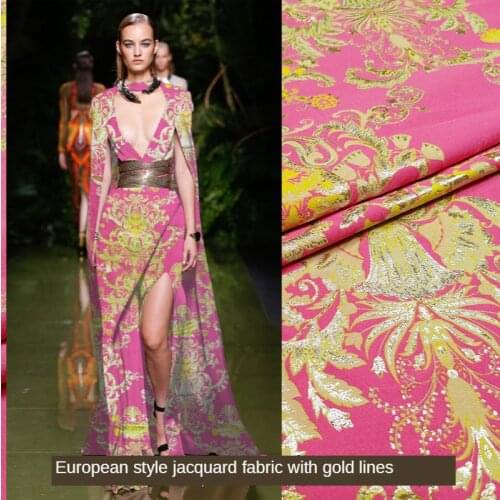 150 * 50cm European and American Jacquard Dress Fabric Dress Costume Brocade Designer Fabric Advanced