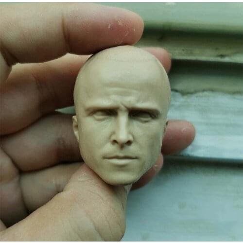 1/6 Scale Pinkman Aaron Paul Unpainted Head Models for 12''Figures Bodies