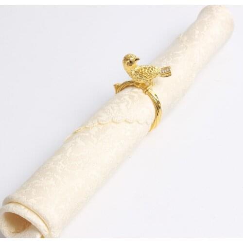 10pcs Plated metal golden bird model room napkin buckle hotel napkin ring napkin ring