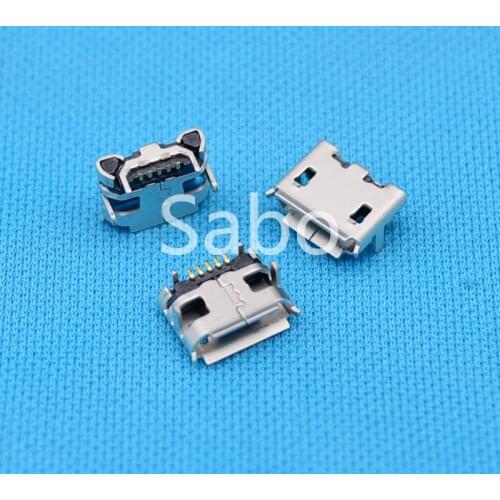 10pcs Micro USB 5pin B type Female Connector For Mobile Phone Micro USB Jack Connector 5 pin Charging Socket A-02
