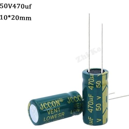 20pcs/lot 50V 470UF 10*20 high frequency low impedance aluminum electrolytic capacitor 470uf 50V 20