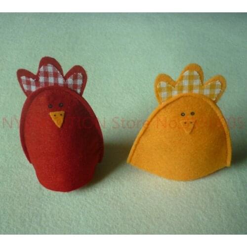 200Pcs/lot Cute Chick Design Easter Egg Covers Holder Decor Ornament Gift 2 Colors Easter Decoration(egg not included)