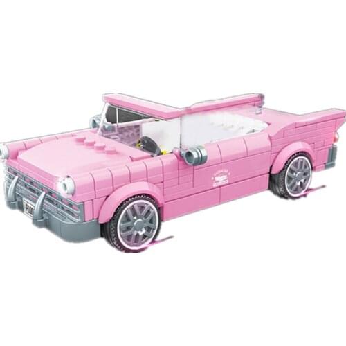 2021 NEW Speed Champion Serise Mojito Pink Convertible Famous Supercar Race Car Sports Building Blocks Bricks Kits Model