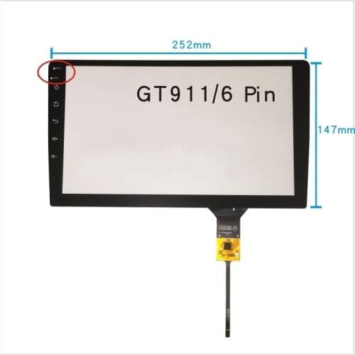252*147 DVD navigation 10.2 inch capacitive touch screen 10.1 inch 6 line capacitor with buttons, free delivery