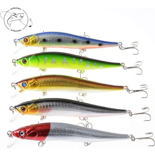 3D Eyes Artificial Plastic Dot Fishing Hard Baits Sinking Mino Lifelike Bionic Bait 11.5cm/13.1g Pencil Fishing Bait With Hook