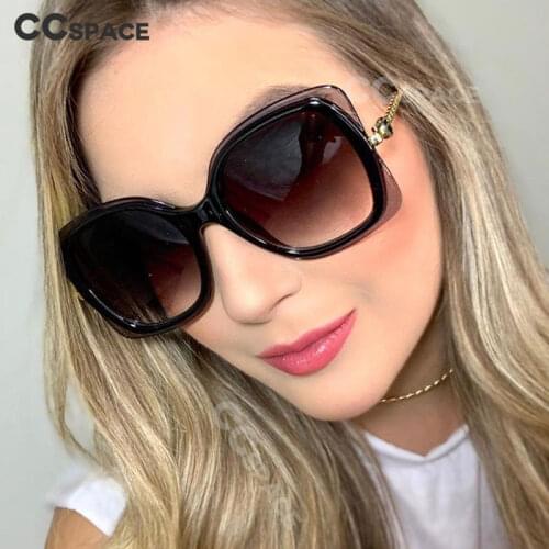 48077 Cat Eye Square Metal Chain Leg Luxury Sunglasses Men Women Fashion Shades UV400 Vintage Glasses