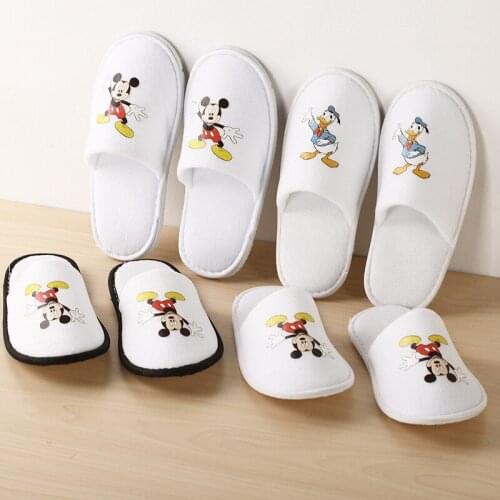 5 Pairs of Disney Cartoon Mickey Mouse Home Slippers Boys and Girls Disposable Slippers