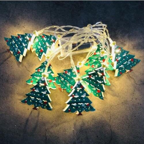 80% Dropshipping!!Christmas LED Lights Lightweight Battery Powered Santa Snowflake Tree LED Lights Home Decoration