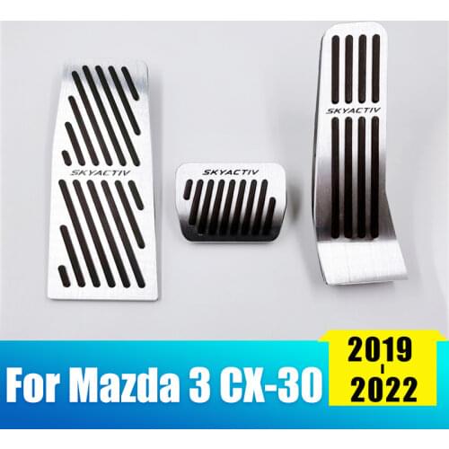 Car Fuel Accelerator Gas Pedal Brake Rest Foot Pedals Clucth Pad Cover For Mazda 3 BP Axela CX30 CX-30 2019 2020 Accessories