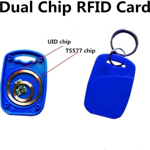 EM4305 T5577 Key UID CUID Dual Chip RFID 125KHz 13.56MHz Writable keychain Token Keyfob Rewritable Changeable Access Card Clone
